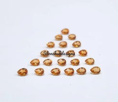 2x3MM, 3x4MM AAA Citrine Faceted Pear cut Gemstone, 100% Natural Citrine Pear Cut Calibrate size Loose Gemstone For Jewelry making
