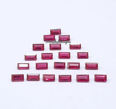 1.5x3MM, 2x3MM Natural Ruby faceted Baguette Cut Gemstone, AAA Reddish Ruby Faceted baguette Loose Calibrated Precious Stone For Jewelry
