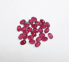 2x3MM, 3x4MM RUBY Faceted Oval Cut Loose Gemstone, AAA Glass Field Reddish Ruby Faceted Oval Loose Calibrated Cut Gemstone For Jewelry