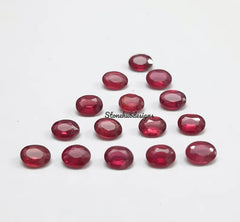 2x3MM, 3x4MM RUBY Faceted Oval Cut Loose Gemstone, AAA Glass Field Reddish Ruby Faceted Oval Loose Calibrated Cut Gemstone For Jewelry