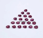 2x3MM, 3x4MMNatural Rhodolite Faceted Pear Cut Gemstone, AAA Pink Rhodolite faceted Pear Loose Calibrated Cut Gemstone for jewelry