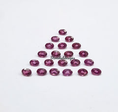 2x3MM, 3x4MM Natural Rhodolite Faceted Oval Cut Gemstone, AAA Pink Rhodolite faceted Oval Loose Calibrated Cut Gemstone for jewelry