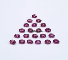 2x3MM, 3x4MM Natural Rhodolite Faceted Oval Cut Gemstone, AAA Pink Rhodolite faceted Oval Loose Calibrated Cut Gemstone for jewelry