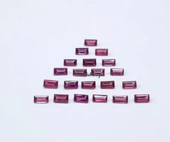 1.5x3MM, 2x3MM Natural Rhodolite Garnet Faceted Baguette Cut Gemstone, AAA Pink Rhodolite faceted Baguette Loose Cut Gemstone for jewelry