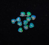 4MM, 5MM, 6MM Natural Ethiopian Opal Heart shape Cabochon Gemstone, AAA Ethiopian Opal Multi Fire Smooth Hearts Cabs loose stone for jewelry