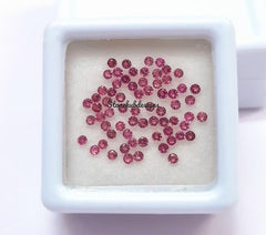 1MM, 1.25MM, 1.50MM, 1.75MM, 2MM Natural Pink Tourmaline Faceted Round Cut Stone, AAA Pink Tourmaline Round Loose Calibrated Cut for jewelry