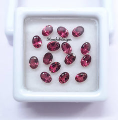 3x4MM, 3x5MM, 4x6MM Natural Pink Tourmaline Faceted Oval Cut Gemstone, AAA Pink Tourmaline Faceted Oval Calibrated Cut Stone for Jewelry