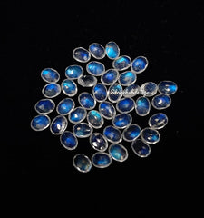2x3MM, 3x4MM, 3x5MM, 4x6MM Natural Moonstone Faceted Oval Gemstone, AAA Moonstone Faceted Oval Blue Flash Calibrated Gemstone for Jewelry