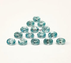 3x4MM, 3x5MM Natural AAA Blue Zircon Faceted Oval Loose Calibrated Cut Gemstone For Jewelry
