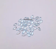 1.5x3MM, 2x3MM, 2x4MM Sky Topaz Faceted Marquise Cut Gemstone, AAA Sky Topaz faceted Marquise Calibrated Loose Cut Gemstone For Jewelry