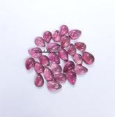 6x8MM, 6x9MM, 7x9MM, 7x10MM, 8x10MM Natural AAA Light Pink Tourmaline Smooth Pear Loose Calibrated Flat Back Cabochon Gemstone for jewelry