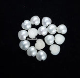 6MM Natural Fresh Water White Pearl Heart Cabochon Gemstone, AAA White Pearl Smooth Heart Cabochon Flat Back Loose Stone For Jewelry