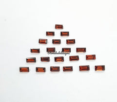 1.5x3MM, 2x3MM, 2x4MM Natural Garnet Faceted Baguette Cut Gemstone, AAA Mozambique Garnet Faceted Baguette Cut For Jewelry