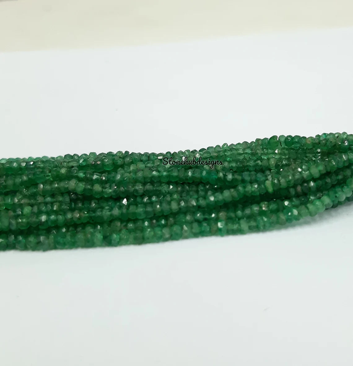 Natural Emerald Faceted Rondelle beads 2.50-3 mm Strand, AAA Quality Emerald faceted rondelle beads for Jewelry Supplies, Emerald Beads
