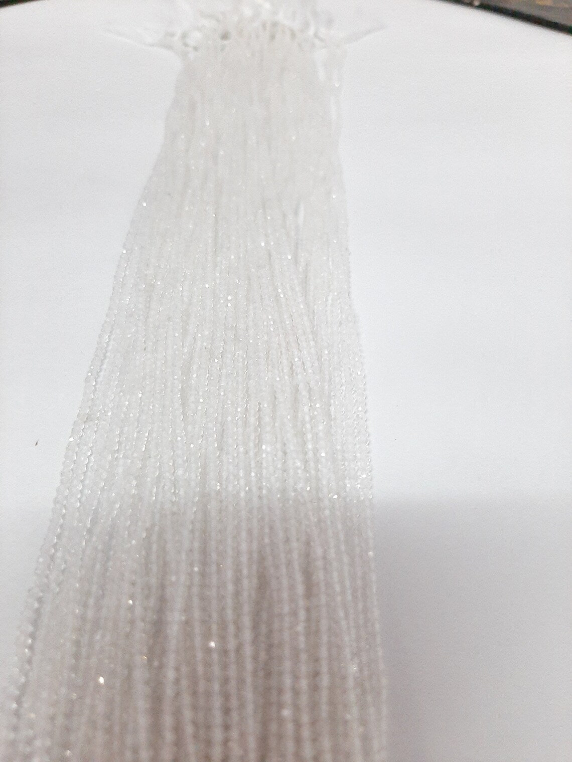 2-2.50MM Natural White Crystal Faceted Rondelle Micro Cut beads, AAA High Quality strand, Jewelry Loose Faceted Beads 13 inches
