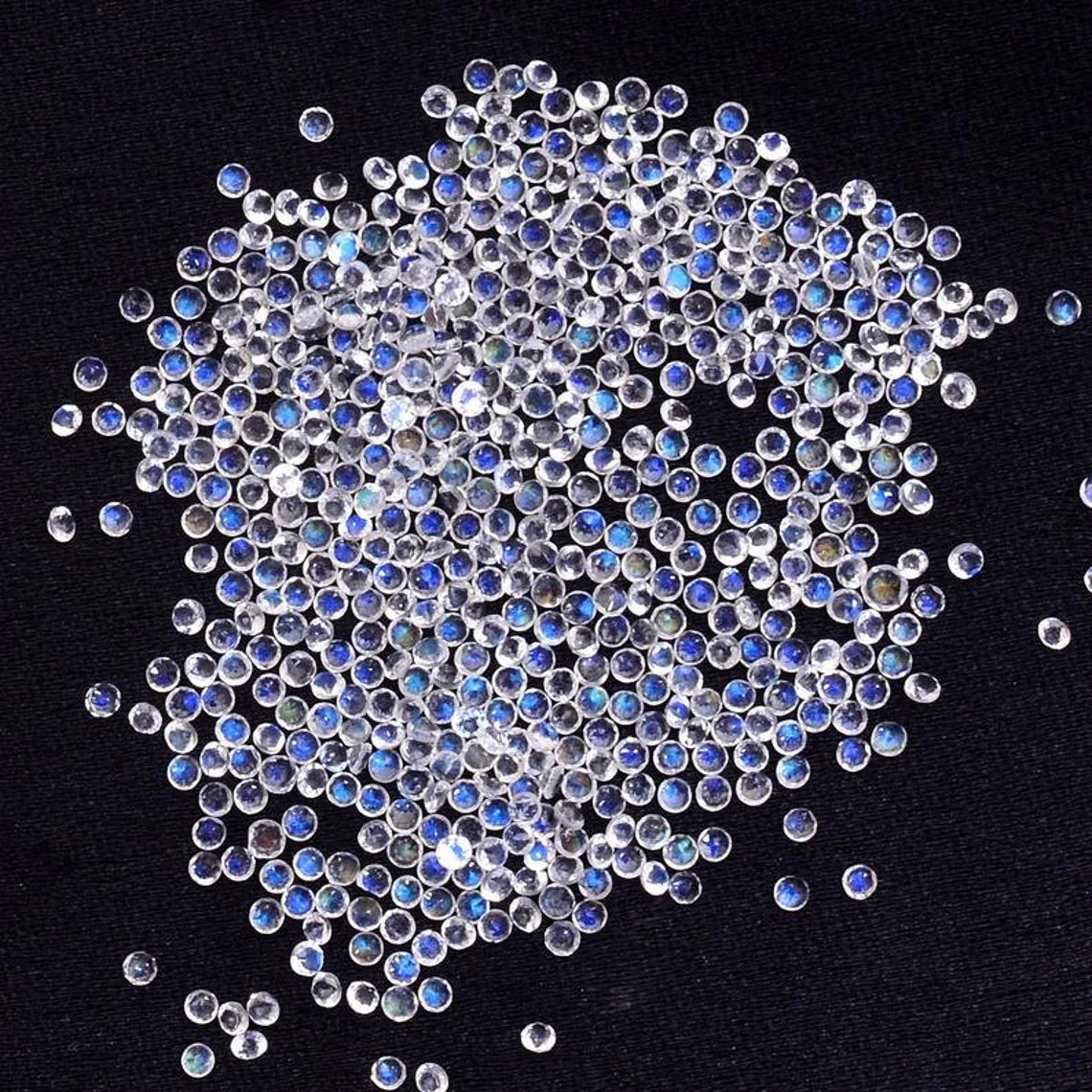 3MM, 4MM Natural Moonstone Faceted Round Cut Loose Gemstone, AAA Moonstone Round faceted Calibrated Size Stone for Jewelry