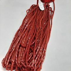Natural Italian Coral Smooth Tube Beads, AAA Quality Original Italian Red Coral Beads, 4x8 mm To 5x8 mm Each Approx.