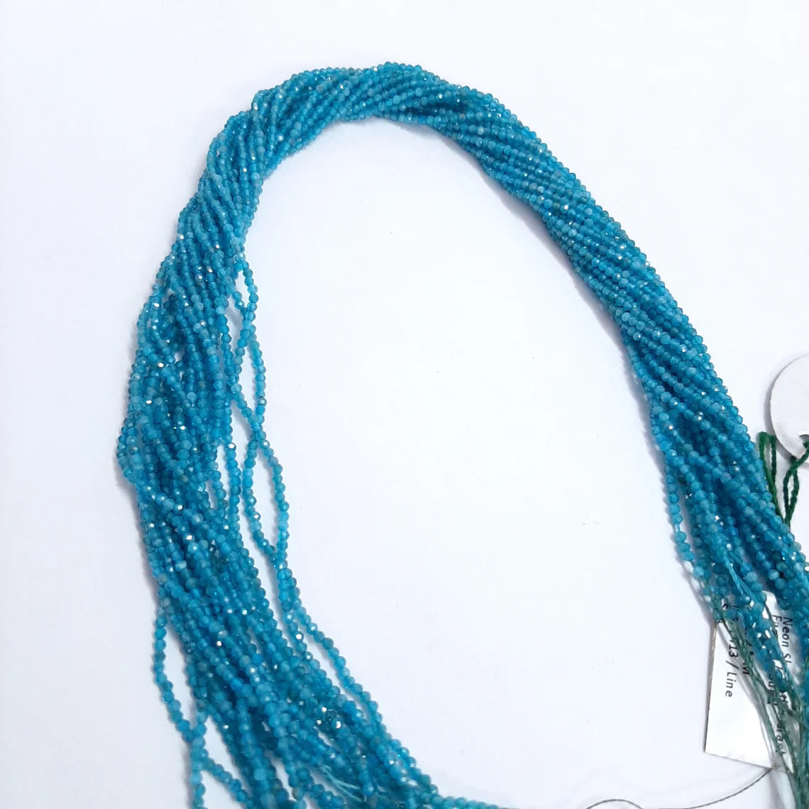 2-2.50MM Natural Neon Apatite Faceted Rondelle Beads, Micro Cut faceted beads, AAA quality neon apatite beads For Jewelry