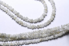 AAA Natural White Diamond Rough Uncut Beads, White Rough Diamonds, White Diamond Beads Center Drill, Raw Nuggets