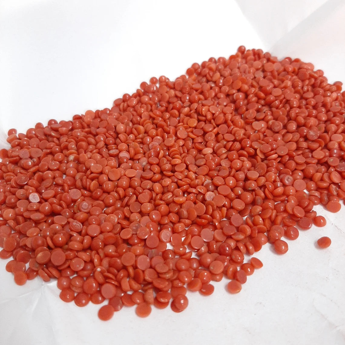 4MM, 4.50MM Natural Italian Coral Round Cabochon Loose Gemstone, AAA Red Coral Smooth Round Cabs stone For Jewelry Making