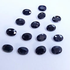 4X6MM, 5X7MM Natural Black Sapphire faceted Oval cut stone, AAA Quality Loose Oval Natural Sapphire Precious Gemstones for jewelry making
