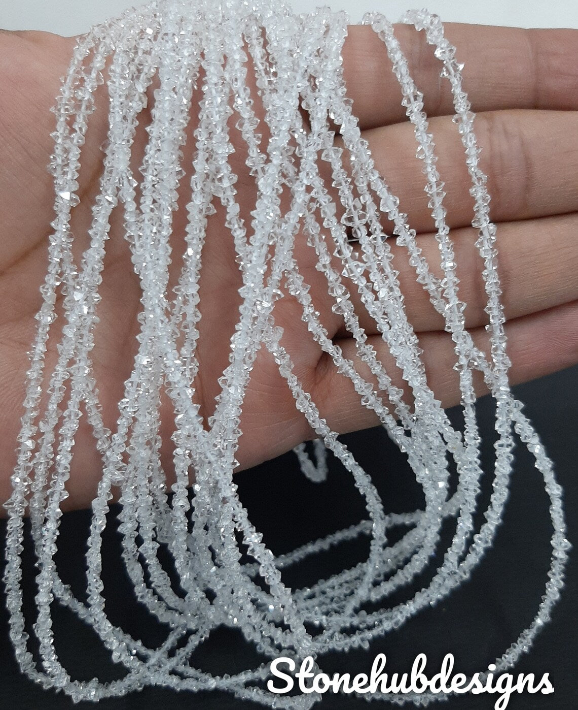 Natural Herkimer Diamond Quartz Rough Beads, Raw Diamond Gemstone Beads, Herkimer Rough Stone Herkimer Diamond Beads