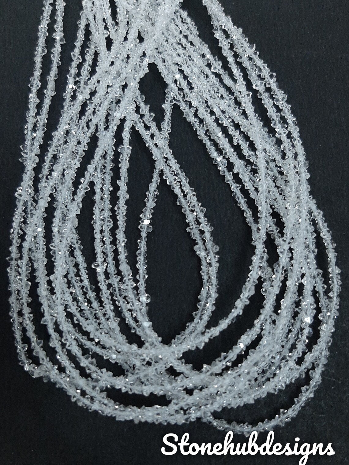 Natural Herkimer Diamond Quartz Rough Beads, Raw Diamond Gemstone Beads, Herkimer Rough Stone Herkimer Diamond Beads