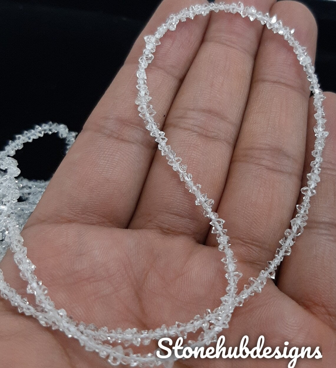 Natural Herkimer Diamond Quartz Rough Beads, Raw Diamond Gemstone Beads, Herkimer Rough Stone Herkimer Diamond Beads