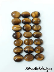 4x6MM, 5x7MM, 6x8MM, 7x9MM, 8x10MM Tiger Eye Cabochon Oval Gemstone, Natural TIGER Eye Oval Cabochon Loose Gemstone for Jewelry Making