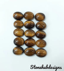9x11MM, 10x12MM, 12x16MM, 13x18MM, 15x20MM Tiger Eye Cabochon Oval Gemstone , Natural TIGER Eye Oval Cabochon Loose Stone For Jewelry Making