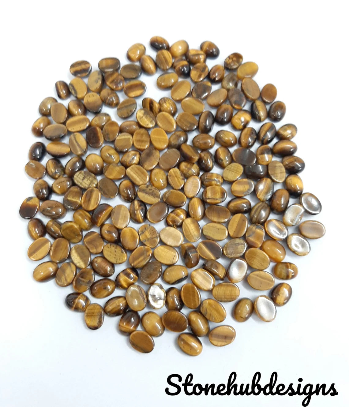 4x6MM, 5x7MM, 6x8MM, 7x9MM, 8x10MM Tiger Eye Cabochon Oval Gemstone, Natural TIGER Eye Oval Cabochon Loose Gemstone for Jewelry Making