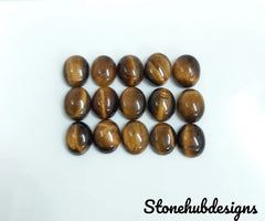 9x11MM, 10x12MM, 12x16MM, 13x18MM, 15x20MM Tiger Eye Cabochon Oval Gemstone , Natural TIGER Eye Oval Cabochon Loose Stone For Jewelry Making