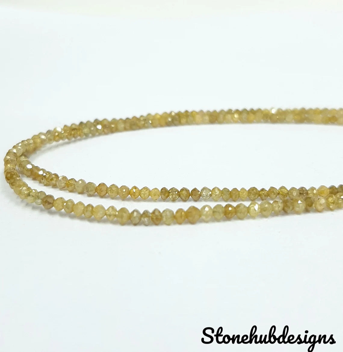 Natural Yellow Diamond Faceted Rondelle Beads, AAA Yellow Color Diamond Faceted Beads Diamond Rondelle Beads Fancy Yellow Diamond Beads