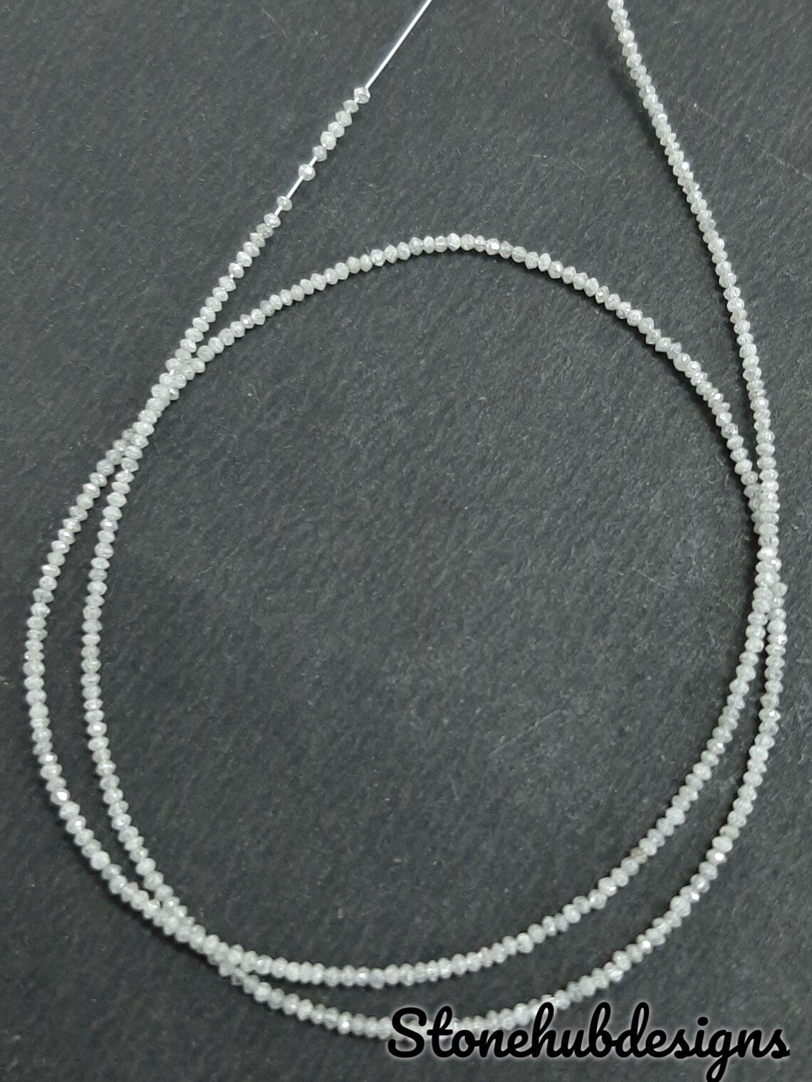 Natural White Diamond Faceted Rondelle Beads, Diamond Necklace, Diamond Faceted Beads, AAA White Diamond faceted rondelle beads for jewelry