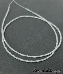 Natural White Diamond Faceted Rondelle Beads, Diamond Necklace, Diamond Faceted Beads, AAA White Diamond faceted rondelle beads for jewelry