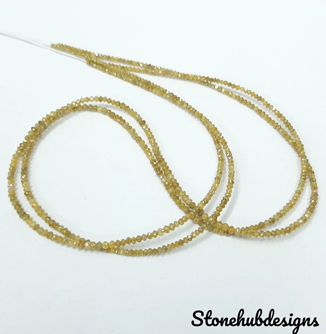 Natural Yellow Diamond Faceted Rondelle Beads, AAA Yellow Color Diamond Faceted Beads Diamond Rondelle Beads Fancy Yellow Diamond Beads