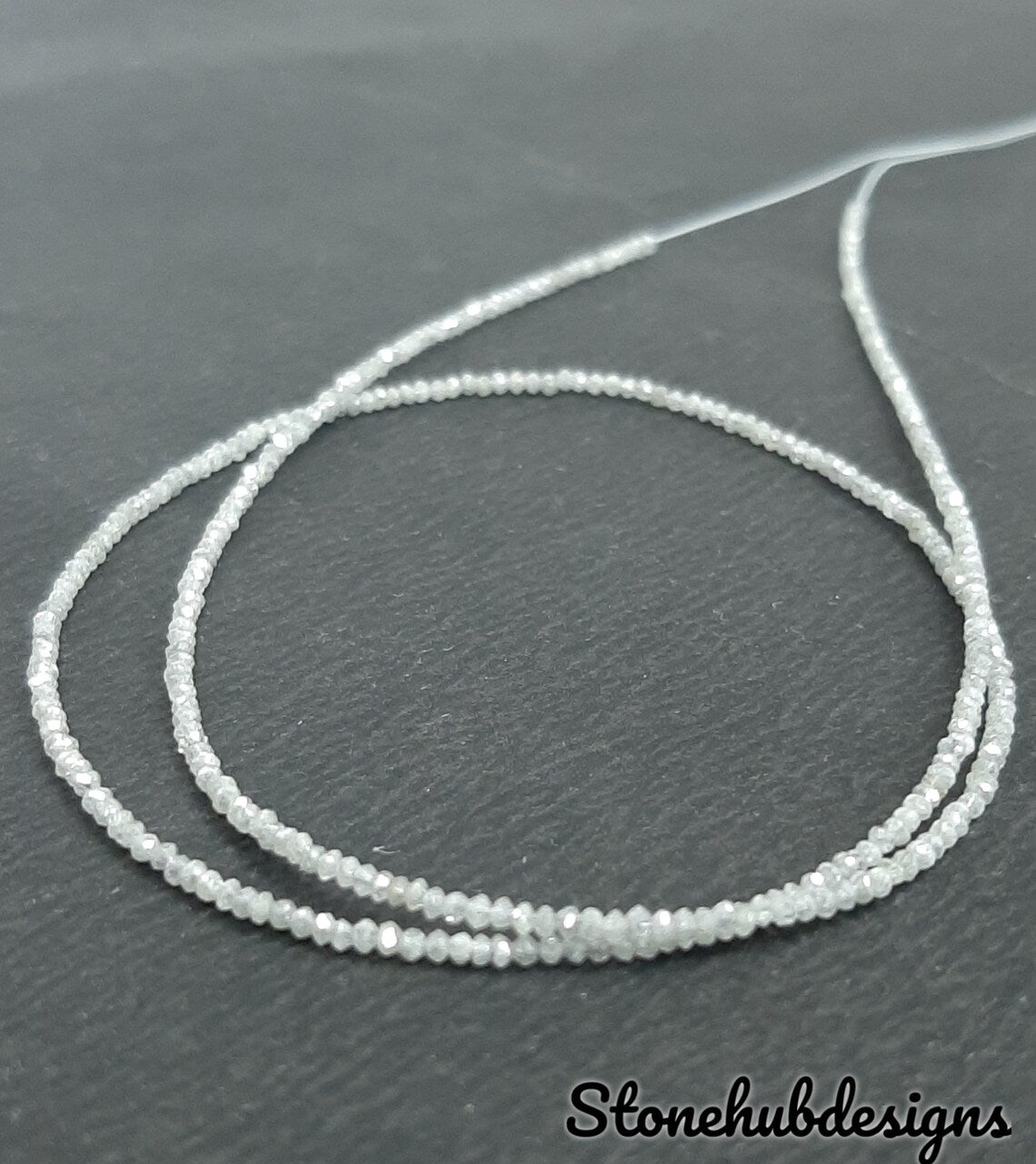 Natural White Diamond Faceted Rondelle Beads, Diamond Necklace, Diamond Faceted Beads, AAA White Diamond faceted rondelle beads for jewelry