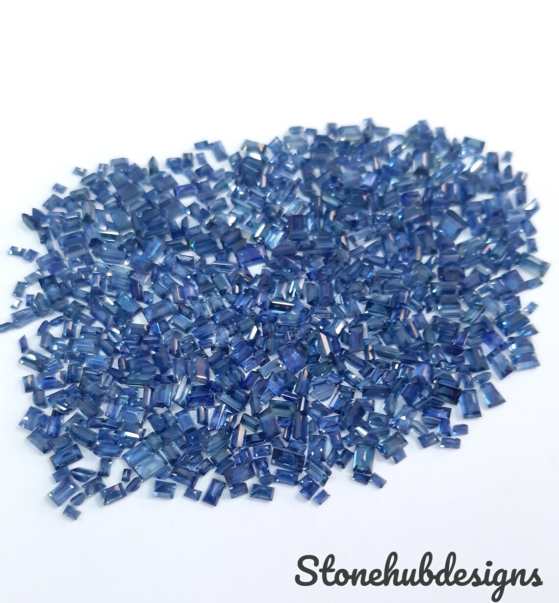 1.5x2.5MM, 1.5x3MM, 2x3MM Natural Blue Sapphire Faceted Baguette Cut Gemstone, AAA Blue Sapphire Faceted Baguette Calibrated Cut Stone