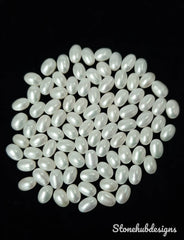 3x5MM, 4x6MM, 5x7MM Natural Fresh Water White Pearl Oval cabochon Gemstone, AAA Quality White Pearl Oval cabochon Loose stone For Jewelry