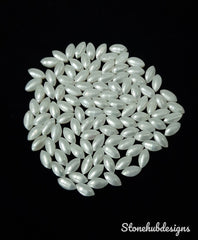 5 pcs 2x4MM To 6x12MM Natural Fresh Water White Pearl Marquise cabochon Gemstone, AAA Quality White Pearl cabochon Marquise For Jewelry