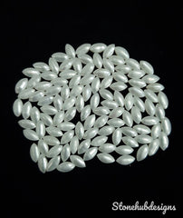 5 pcs 2x4MM To 6x12MM Natural Fresh Water White Pearl Marquise cabochon Gemstone, AAA Quality White Pearl cabochon Marquise For Jewelry
