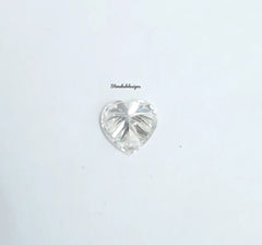 Moissanite Faceted Heart Cut Gemstone, AAA D Color White Moissanite Faceted Heart Shape Cut Gemstone For Jewelry