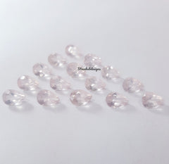 4X6MM, 5X7MM, 6X9MM, 7X10MM, 8X12MM Natural Rose Quartz Faceted Pear Cut Gemstone, AAA Rose Quartz Pear cut For Jewelry Making