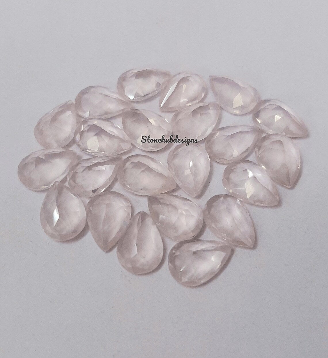 4X6MM, 5X7MM, 6X9MM, 7X10MM, 8X12MM Natural Rose Quartz Faceted Pear Cut Gemstone, AAA Rose Quartz Pear cut For Jewelry Making