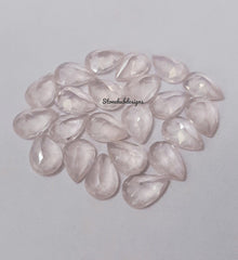 4X6MM, 5X7MM, 6X9MM, 7X10MM, 8X12MM Natural Rose Quartz Faceted Pear Cut Gemstone, AAA Rose Quartz Pear cut For Jewelry Making