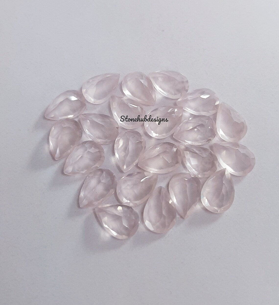 4X6MM, 5X7MM, 6X9MM, 7X10MM, 8X12MM Natural Rose Quartz Faceted Pear Cut Gemstone, AAA Rose Quartz Pear cut For Jewelry Making