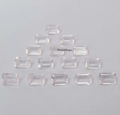 4X6MM, 5X7MM, 6X8MM, 7X9MM, 8X10MM Natural Rose Quartz Faceted Octagon Cut Gemstone, AAA Rose Quartz Octagon cut For Jewelry Making
