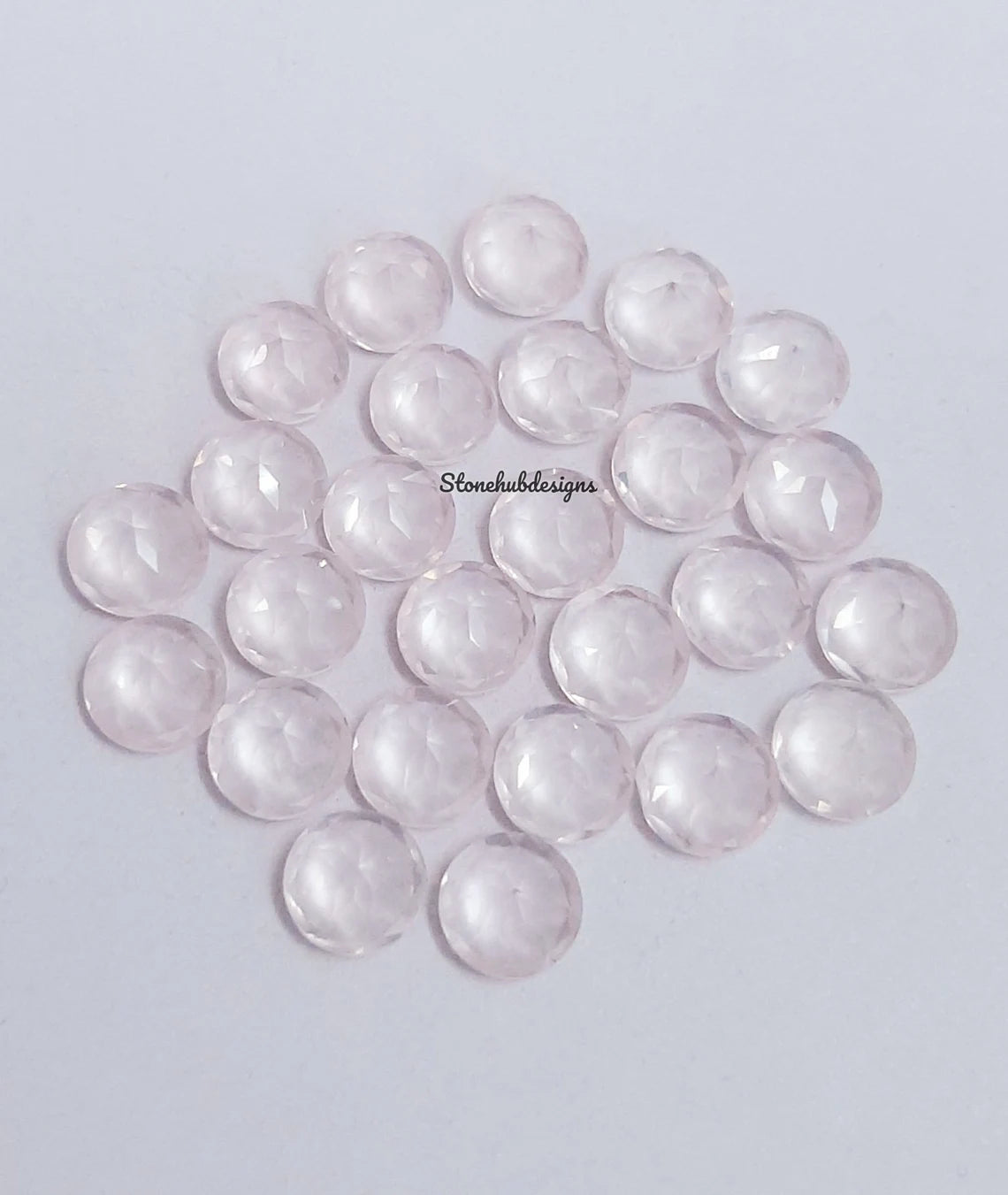 3MM, 3.50MM, 4MM, 4.50MM, 5MM Natural Rose Quartz Faceted Round Cut Gemstone, AAA Rose Quartz Round Loose Calibrated Cut Stone For Jewelry