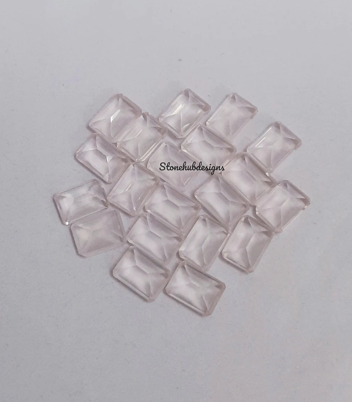 4X6MM, 5X7MM, 6X8MM, 7X9MM, 8X10MM Natural Rose Quartz Faceted Octagon Cut Gemstone, AAA Rose Quartz Octagon cut For Jewelry Making
