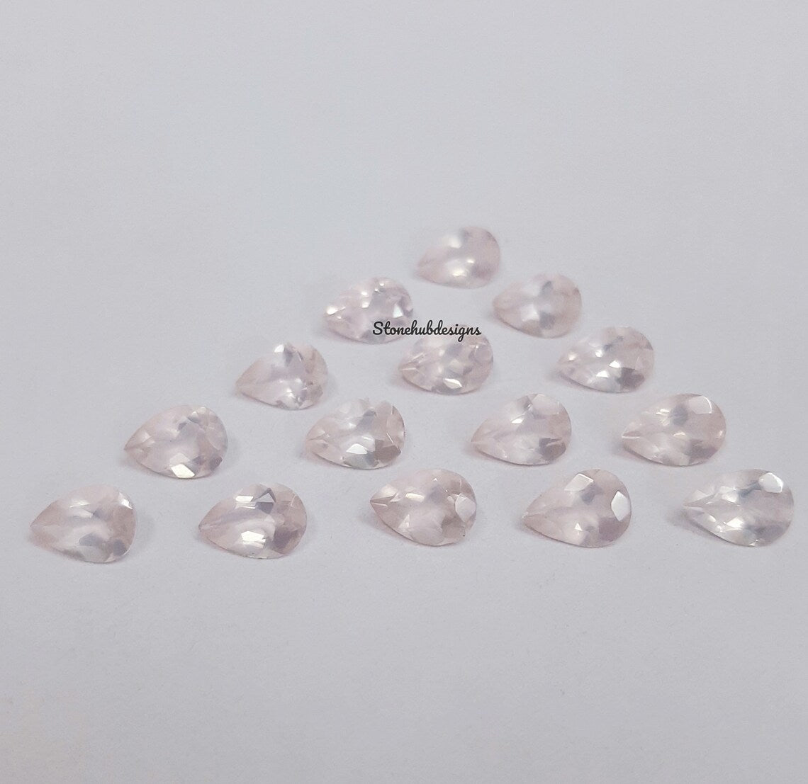 4X6MM, 5X7MM, 6X9MM, 7X10MM, 8X12MM Natural Rose Quartz Faceted Pear Cut Gemstone, AAA Rose Quartz Pear cut For Jewelry Making